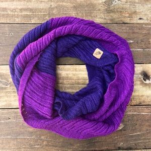 COPY - North Face purple color block knit infinity scarf